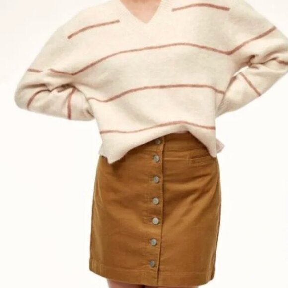 Aritiza Wilfred Free Women's Cut KARMEN Corduroy Preppy Normcore Skirt Size 10 - Picture 1 of 8
